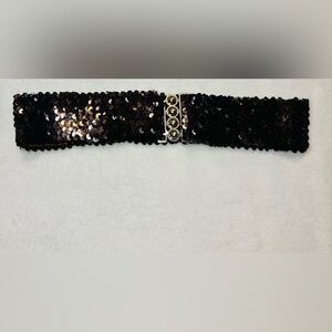 Sequin Brown and Silver Women's Belt NWOT